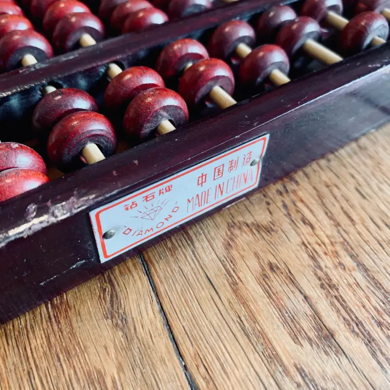 Abaco Cinese Vintage in Legno - Cina 1980 - Strumenti di calcolo