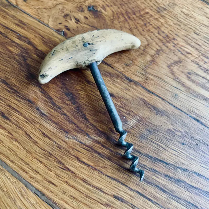 Apribottiglie Vintage con manico in Legno - Italia 1970 - Apribottiglie