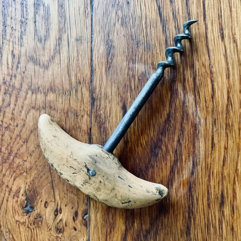 Apribottiglie Vintage con manico in Legno - Italia 1970 - Apribottiglie