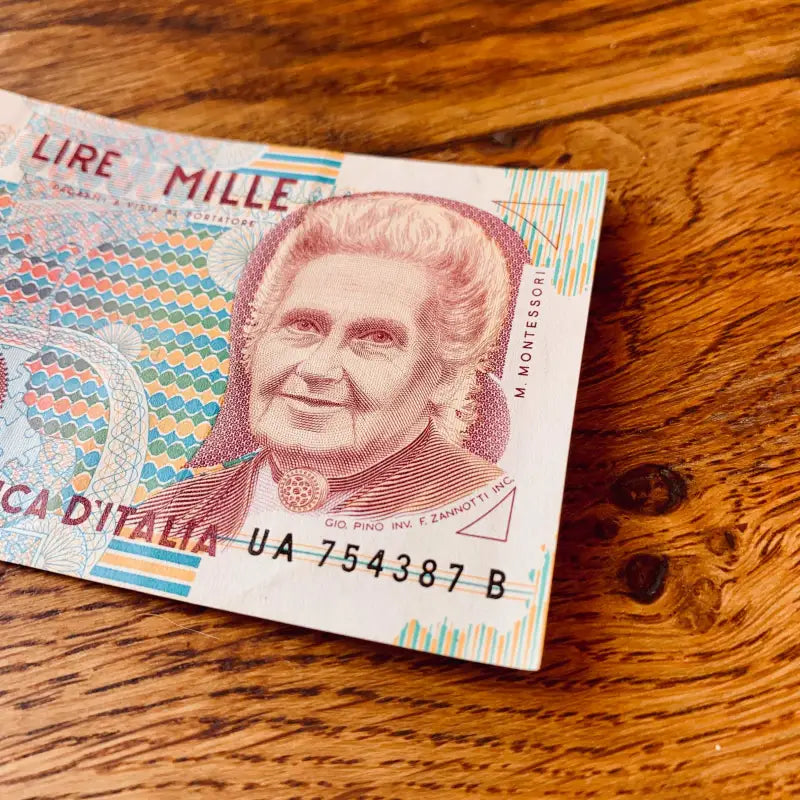 Banconota Mille 1000 Lire Rara ’Maria Montessori’ 3 Ottobre ’90 - Italia 1990 - Banconote