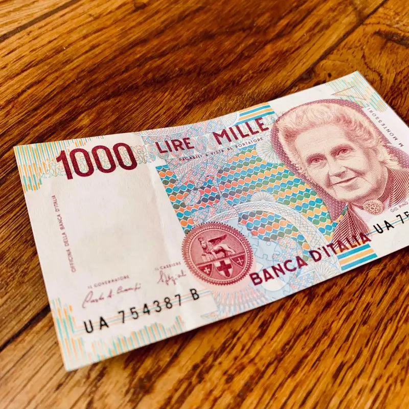 Banconota Mille 1000 Lire Rara ’Maria Montessori’ 3 Ottobre ’90 - Italia 1990 - Banconote
