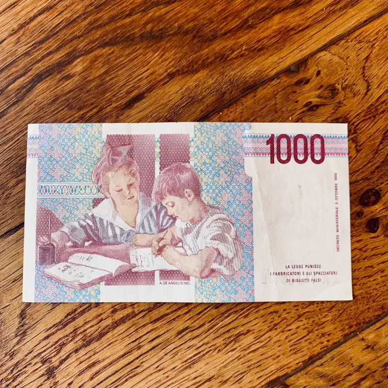 Banconota Mille 1000 Lire Rara ’Maria Montessori’ 3 Ottobre ’90 - Italia 1990 - Banconote
