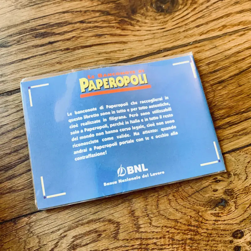 Banconote Paperopoli Disney BNL - Italia 1997 - Banconote