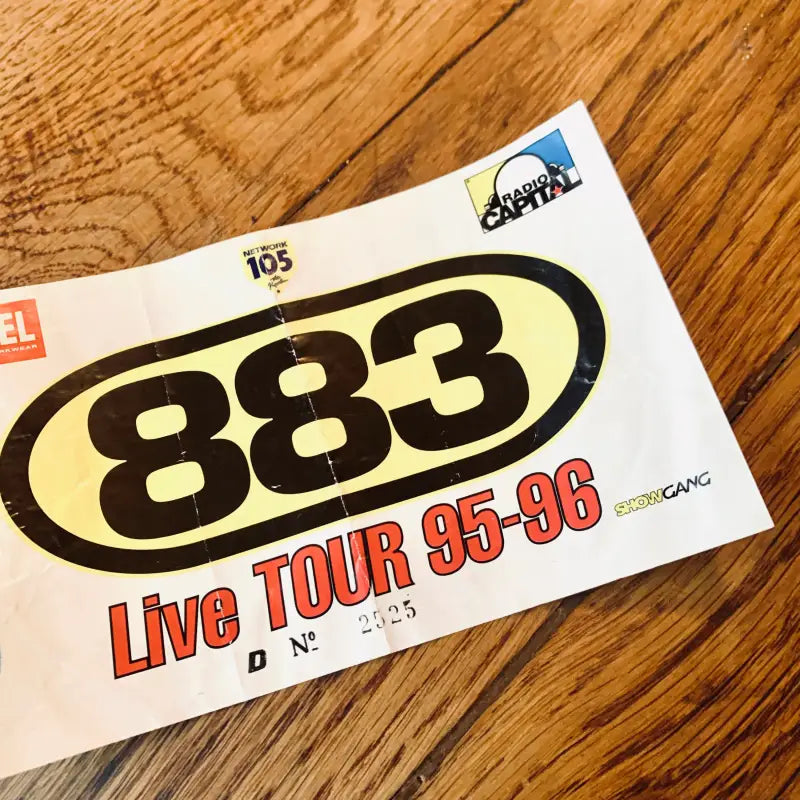 Biglietto Concerto 883 Live Tour Il Grande Incubo - Italia 1995 - Biglietti Concerto