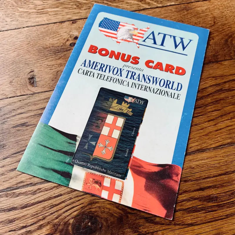 Carta Telefonica Internazionale ATW edizione limitata - Italia 1995 - Scheda Telefonica