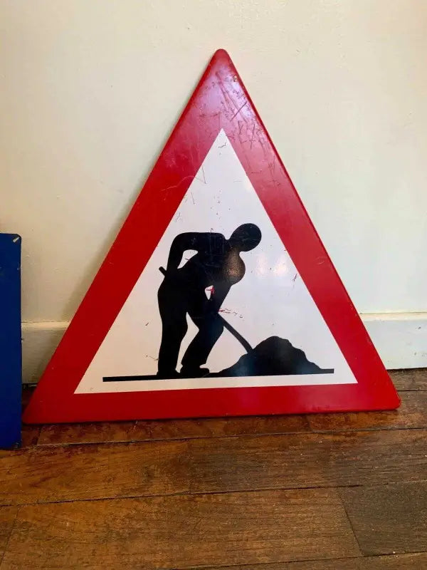 Cartello stradale vintage ’Lavori in corso’ - 1980 - Cartelli stradali