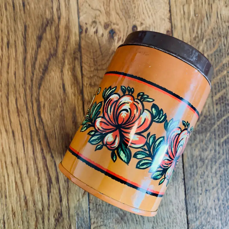 Coppia Barattoli da Cucina Vintage Arancioni - Italia 1970 - Barattoli vintage