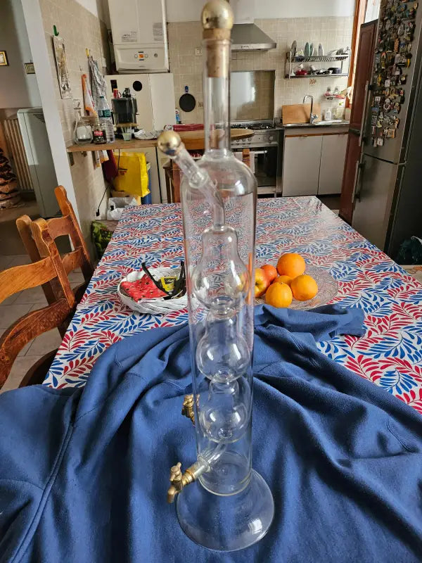 Doppia bottiglia in vetro realizzata a mano - Bottiglia