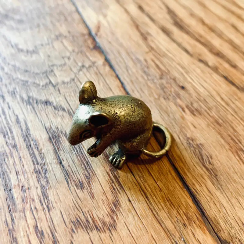 Figurina in Ottone a forma di Topo - Italia 2000 - Oggettistica