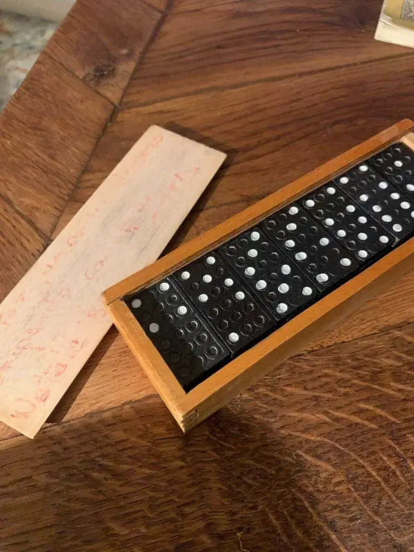 Gioco Domino vintage con scatola in legno - Italia 1980 - Giochi da tavolo
