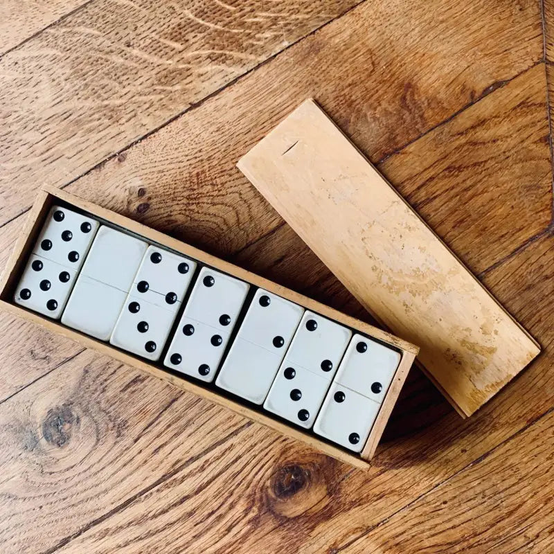 HAC24 Domino game in wooden box dominoes box counters board games HAC24 Domino game in wooden box dominoes box counters board games