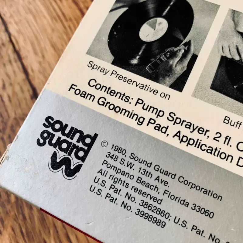 Kit per la cura dei Dischi in vinile vintage Sound Guard - USA 1980 - Accessori