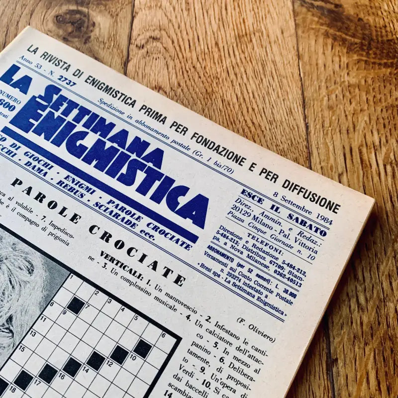 La Settimana Enigmistica vintage non compilata - Riviste vintage