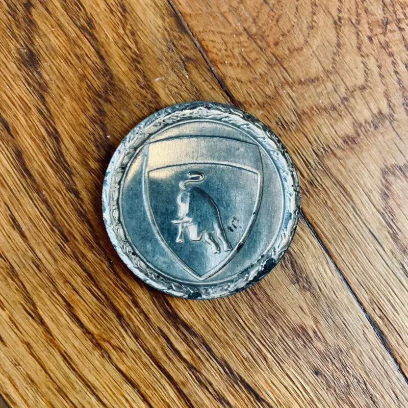 Lamborghini Placca Metallo Vintage - Italia 1970 - Targhe e Insegne