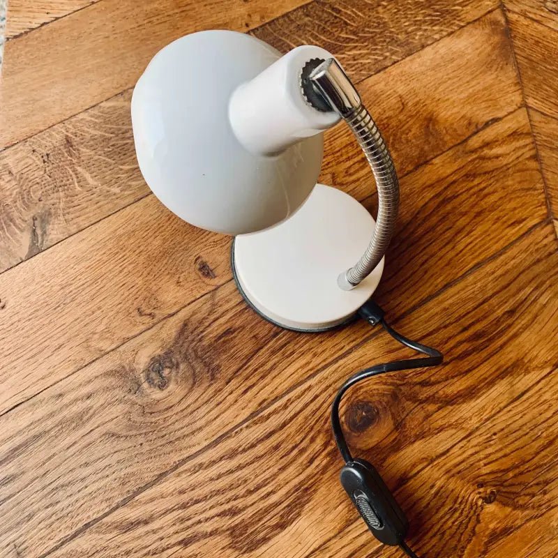 Lampada da scrivania Vintage Bianca Modernariato - Italia 1960 - Lampade da tavolo