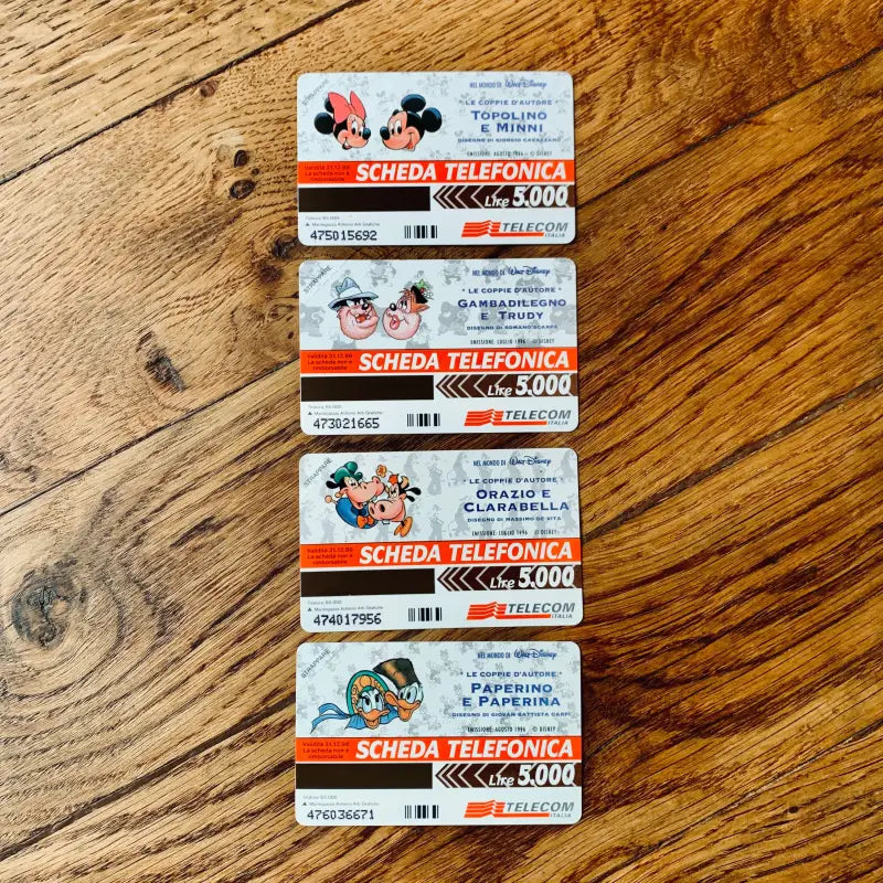 Lotto Schede Telefoniche Rare Le Coppie D’Autore Disney Telecom - Italia 1996 - Scheda Telefonica