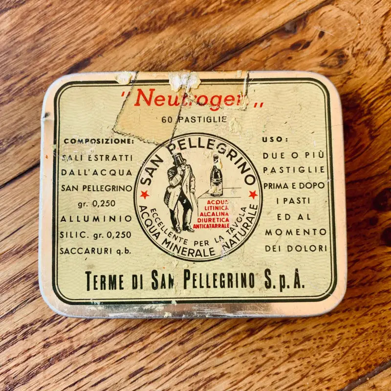 Magnesia San Pellegrino ’Neutrogen’ scatola vintage - Italia 1970 - Scatole vintage