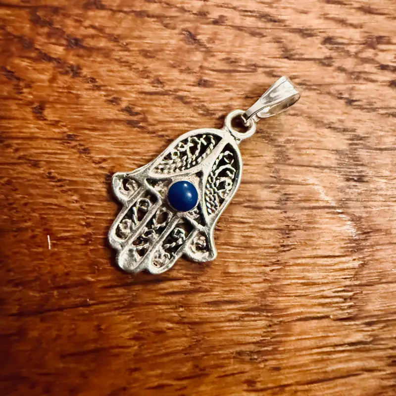 Mano di Fatima Ciondolo Vintage in Argento - Italia 1998 - Ciondoli