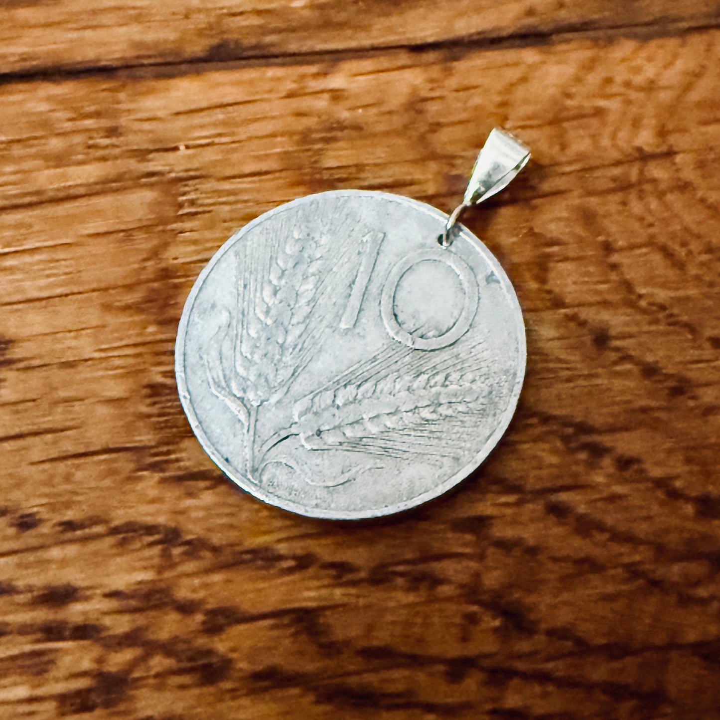 Moneta Ciondolo Vintage 10 Lire Idea Regalo Compleanno Anniversario