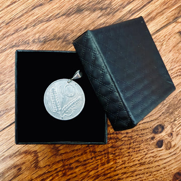 Moneta Ciondolo Vintage 10 Lire Idea Regalo Compleanno Anniversario