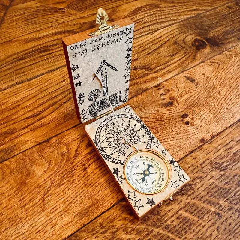 Orologio Solare Dittico con Bussola Italia 1980 Orologi portatili