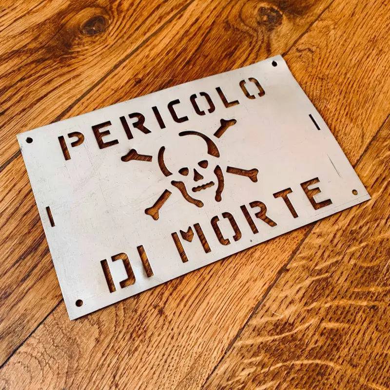 Pericolo di morte cartello ferroviario vintage - Italia 1980 - Targhe e Insegne