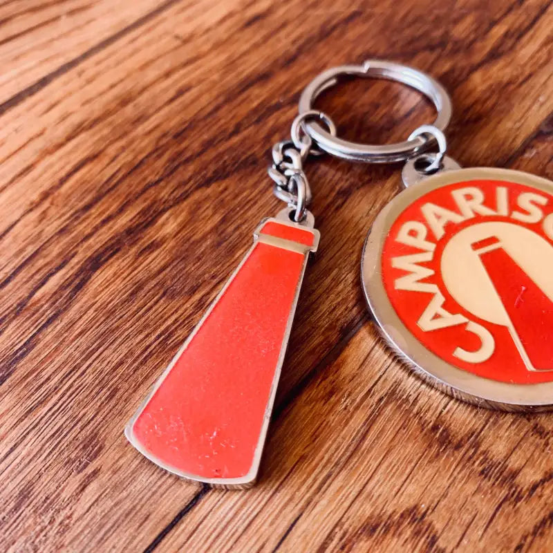 Portachiavi vintage ’Campari Soda’ in metallo pesante - Italia 1990 - Portachiavi