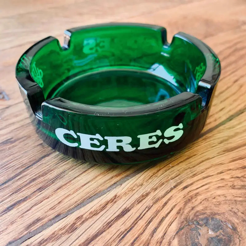 Posacenere in vetro vintage da bar birra Ceres - Francia 1980 - Posacenere