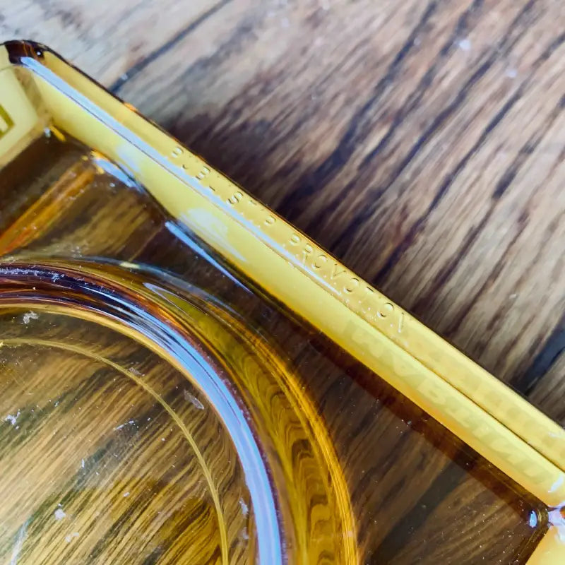 Posacenere vintage in vetro marrone Martini - Francia 1980 - Posacenere