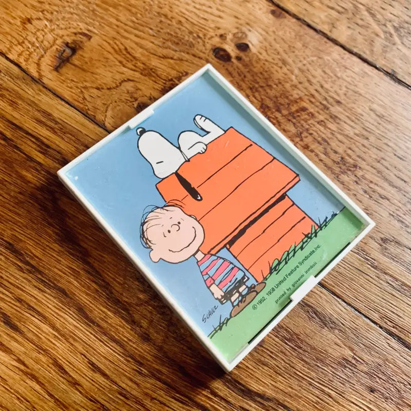 Quadretto vintage Snoopy Linus PVC - Italia 1960 - Cartoline
