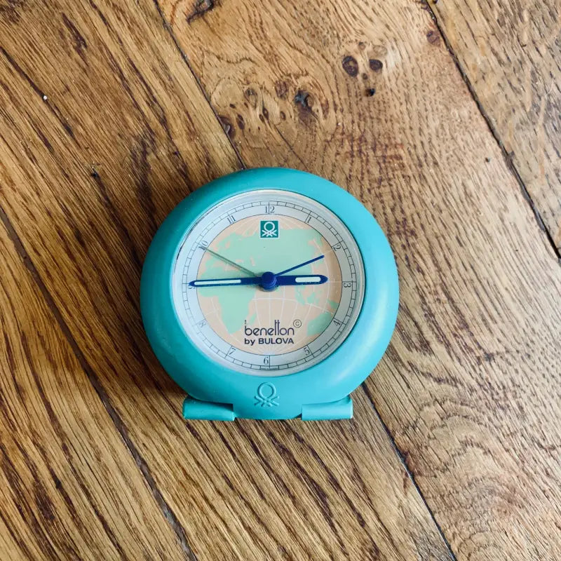 Rara Sveglia Benetton by Bulova Space Age Azzurra - Italia 1990 - Sveglie