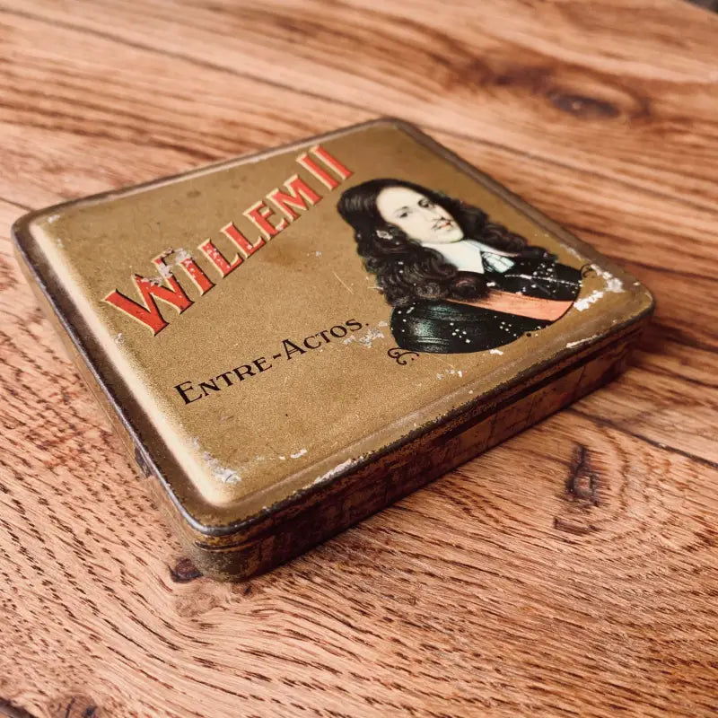 Scatola di metallo sigari vintage ’Willem II’ - Olanda 1970 - Portaoggetti