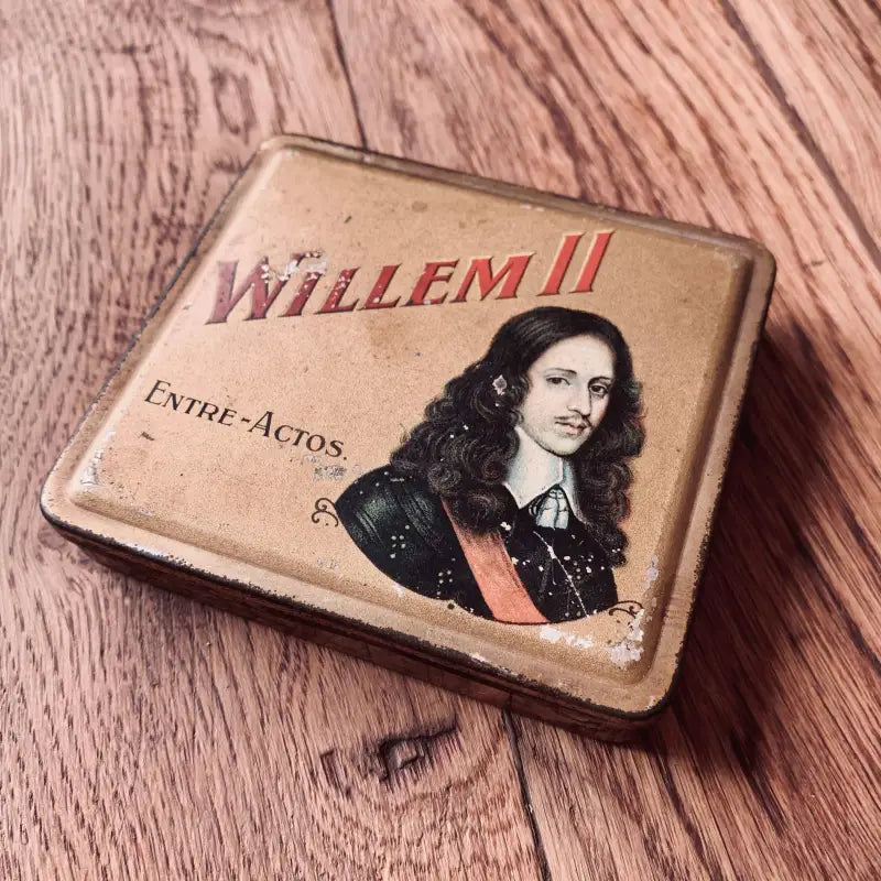 Scatola di metallo sigari vintage ’Willem II’ - Olanda 1970 - Portaoggetti