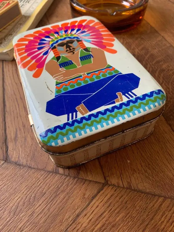 Scatola latta vintage Pavesi anni ’60 - Indiano d’America - Scatole vintage