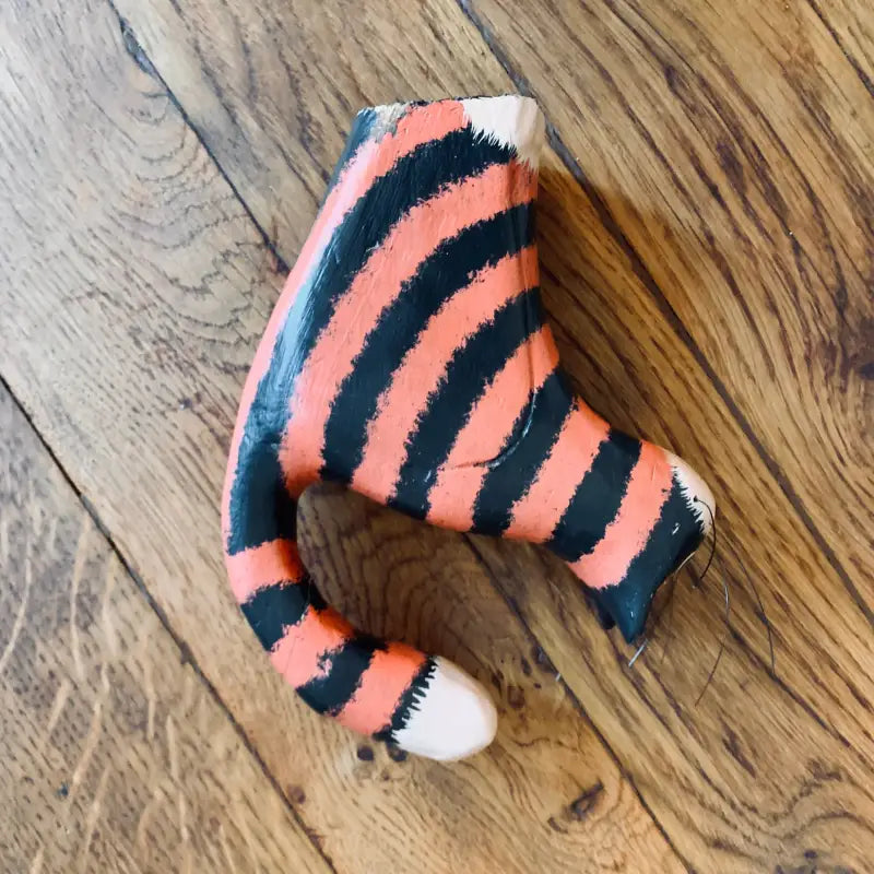 Scultura vintage Gatto Tigrato Arancione Nero - Italia 1980 - Statue