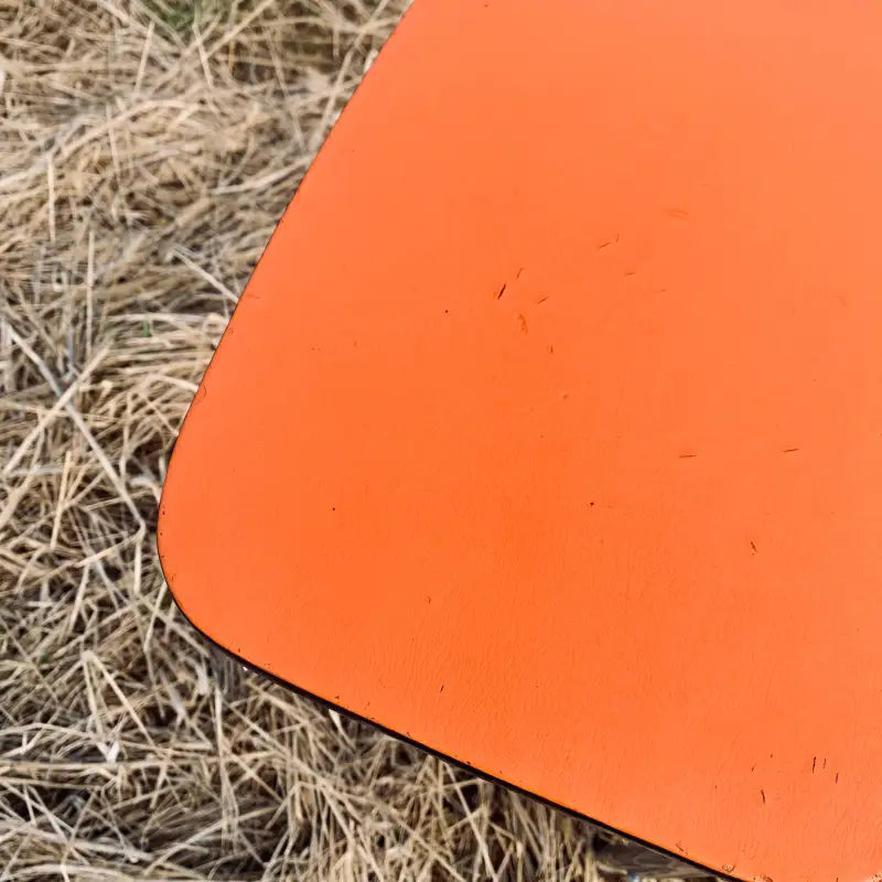 Sgabello Arancione da Cucina con scaletta - Italia 1970 - Sgabelli