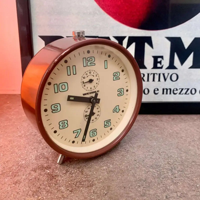 Sveglia Vintage Meccanica Anni 70 ’Wehrle’ Design Modernariato - Sveglie