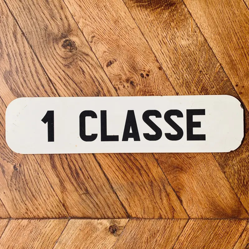 Targa vintage in formica Prima Classe carrozza treno ’Ferrovie dello Stato’ - Italia 1950 - Targhe e Insegne