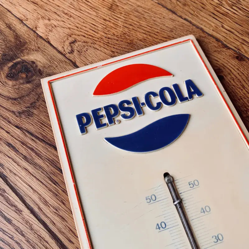 Termometro da parete vintage Pepsi Cola in plastica - Francia 1970 - Termometro