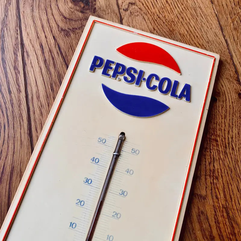 Termometro da parete vintage Pepsi Cola in plastica - Francia 1970 - Termometro