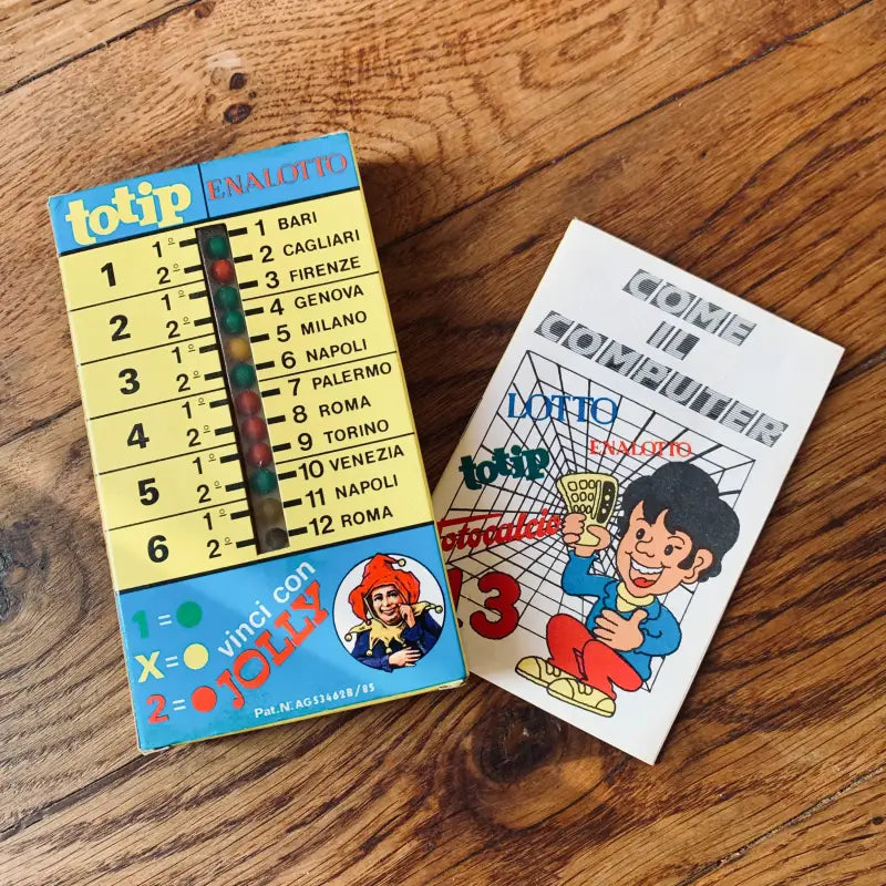 Totocalcio Gioco Vinci con Jolly Totip Enalotto - Italia 1985 - Giochi da tavolo