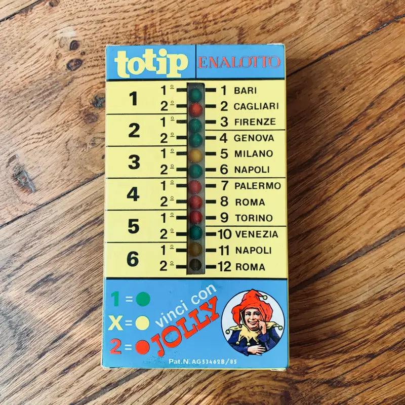 Totocalcio Gioco Vinci con Jolly Totip Enalotto - Italia 1985 - Giochi da tavolo