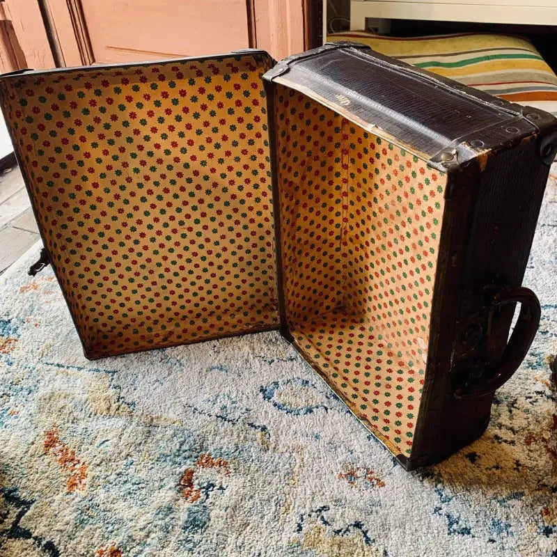 Valigia vintage in cartone marrone - Italia anni 1940 - Valigie