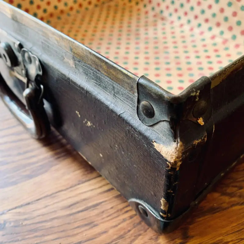 Valigia vintage in cartone marrone - Italia anni 1940 - Valigie