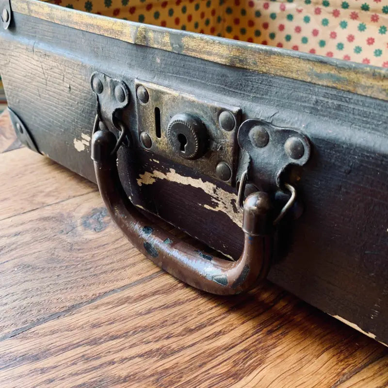 Valigia vintage in cartone marrone - Italia anni 1940 - Valigie