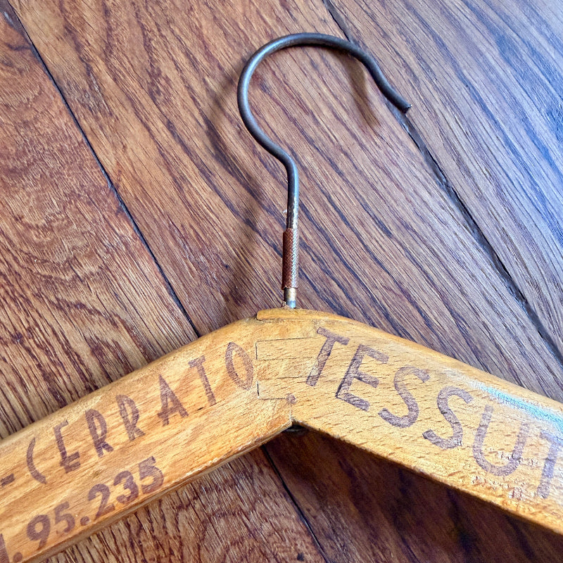 Gruccia Vintage Appendiabiti in legno Rene Blanche - Italia 1975