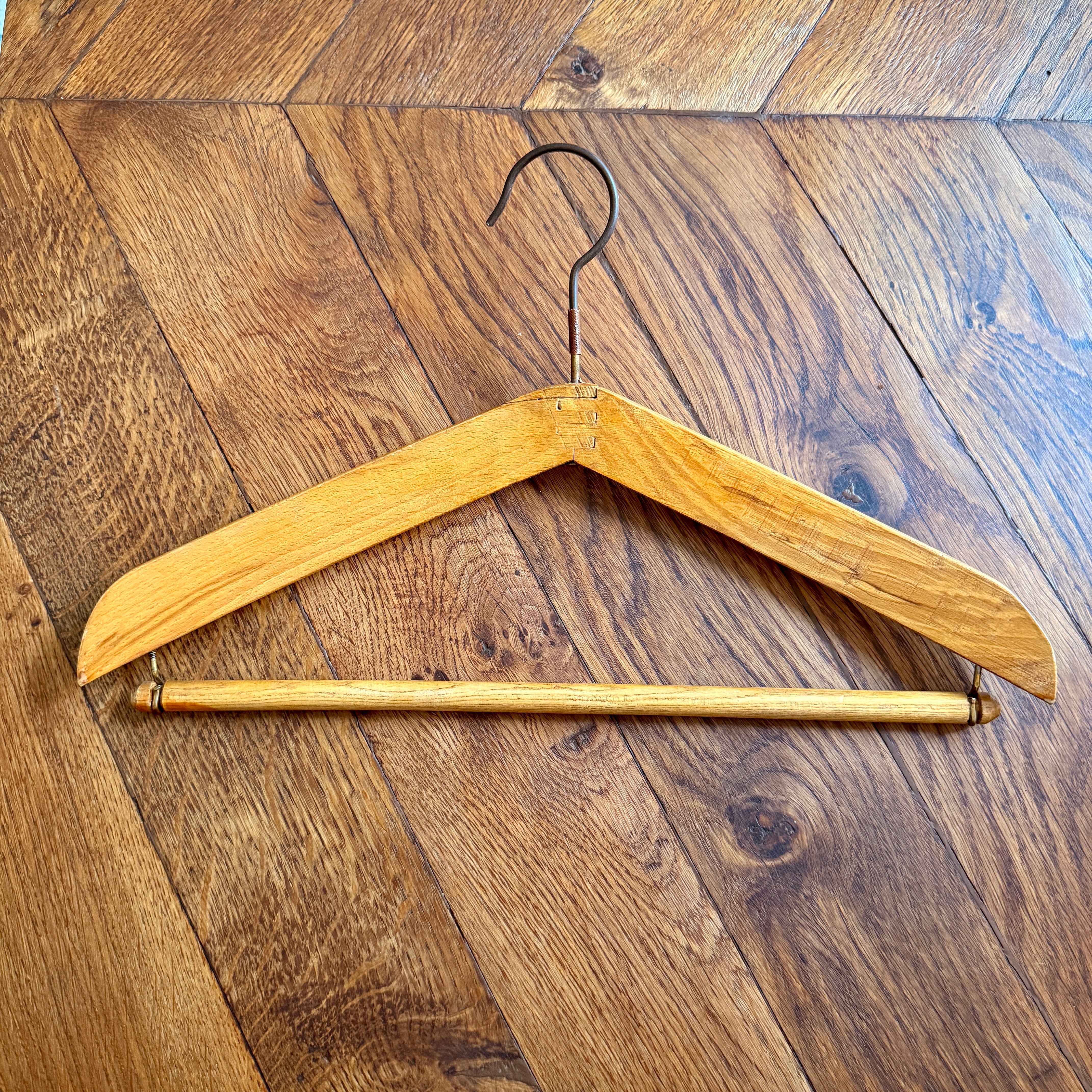 Gruccia Vintage Appendiabiti in legno Rene Blanche - Italia 1975