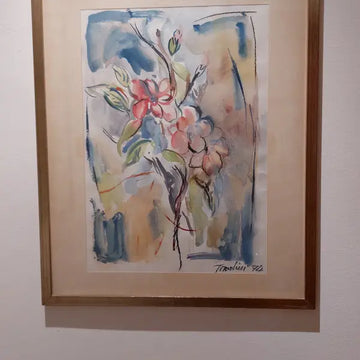 Acquerello floreale Corrado Tiradini 1974 - Quadri