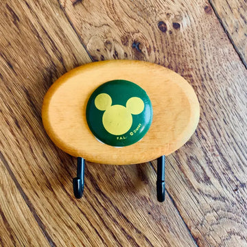 Appendino Disney Vintage in legno e metallo - Italia 1990 - Appendiabiti