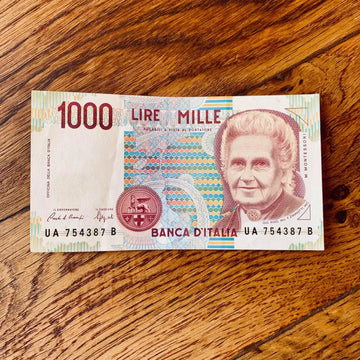 Banconota Mille 1000 Lire Rara ’Maria Montessori’ 3 Ottobre ’90 - Italia 1990 - Banconote